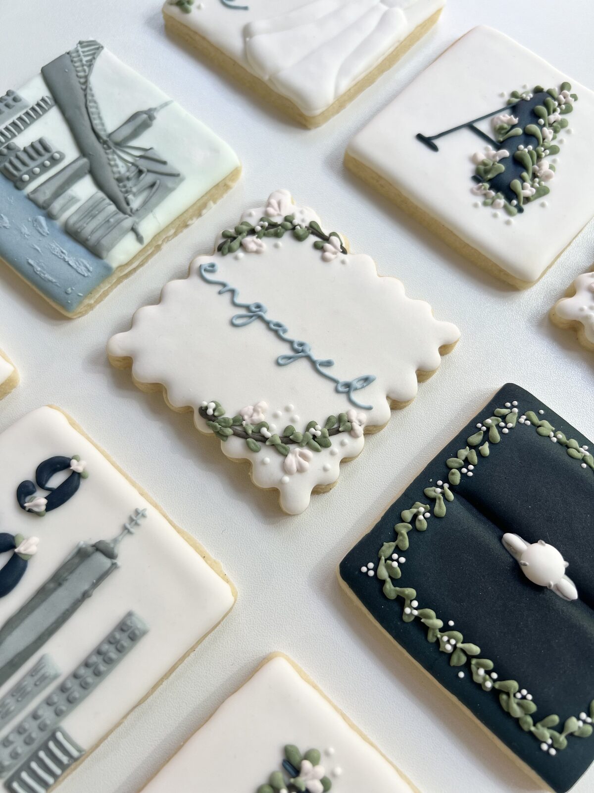 Custom hand-decorated sugar cookie collection by Powdered Bake Shop